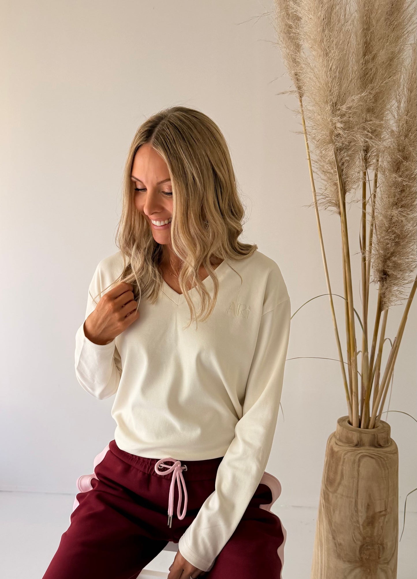 V neck long sleeve