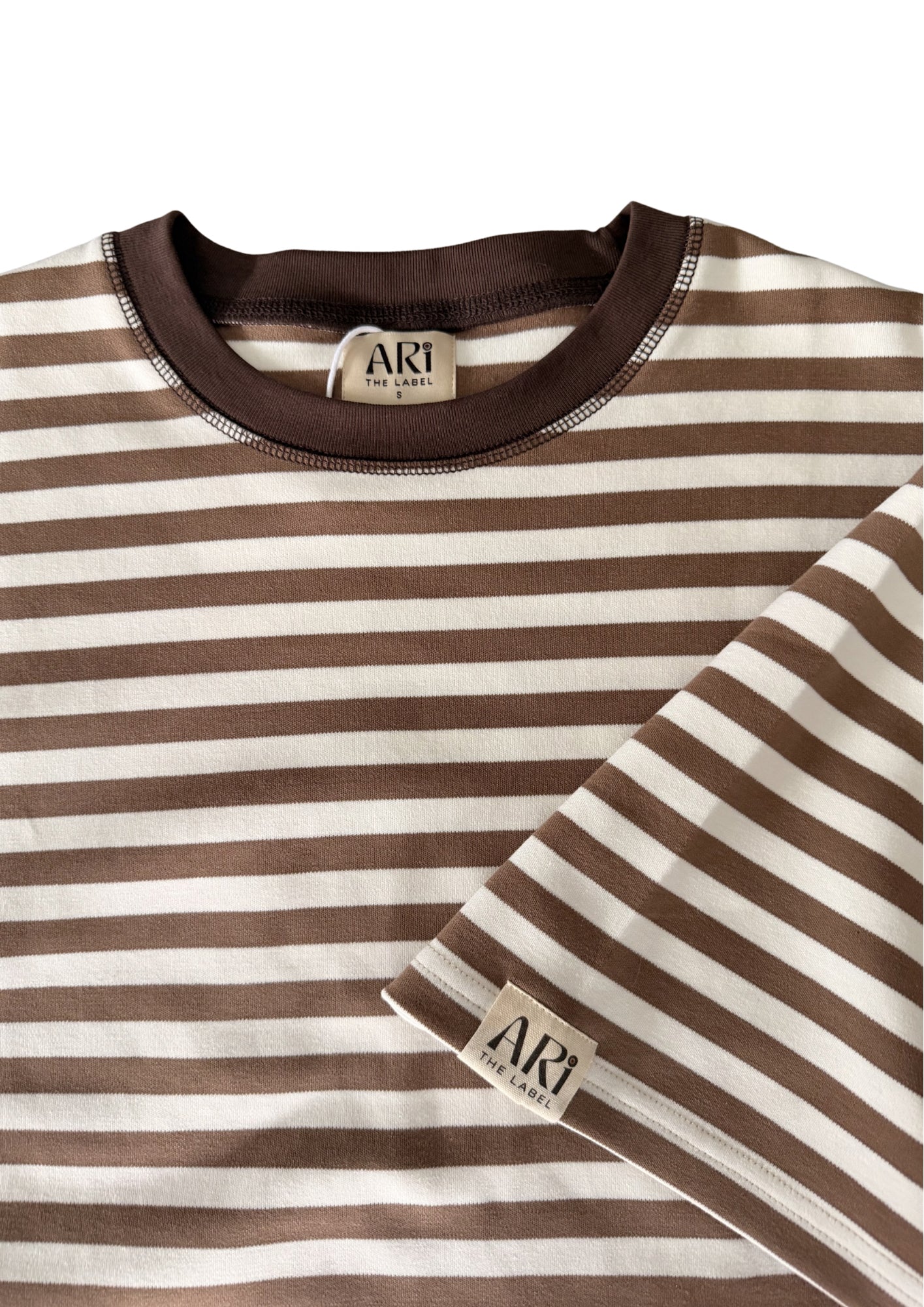 Boxy Stripe Tee - Mocha