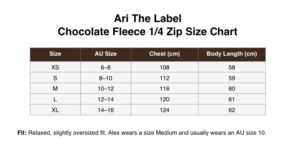 Chocolate Fleece ¼ Zip